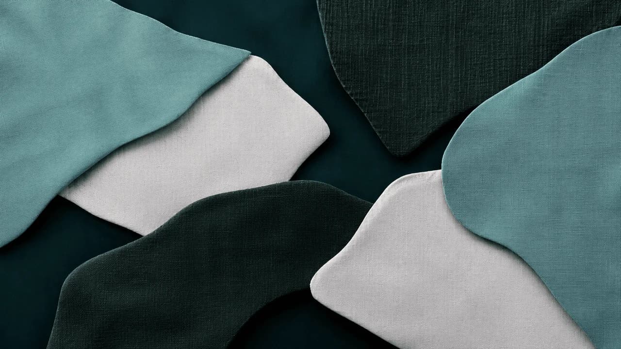 Six balanced textile cutouts representing disciplined legal reasoning.